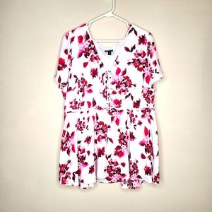 Torrid Floral Lace Georgette Blouse Size 2